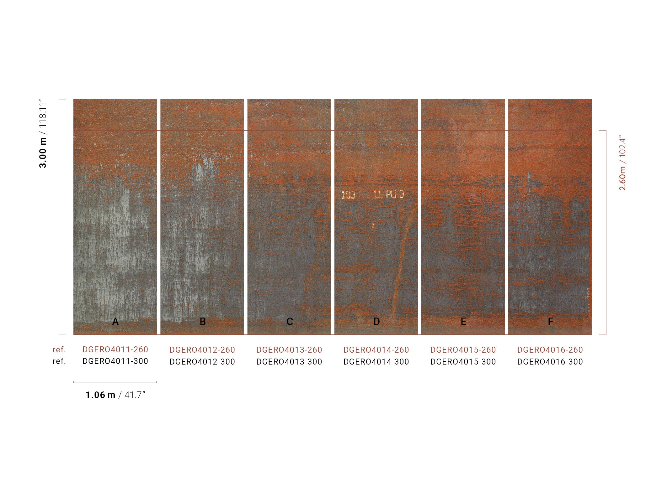 Papel Mural - Corrosion Rust - DGERO401X-260