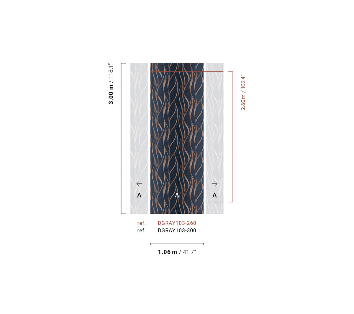 Papel Mural - Unda Vulcano - DGRAY103-260