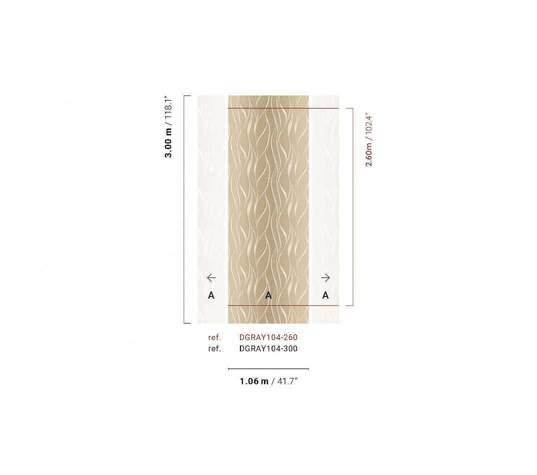 Papel Mural - Unda Sand - DGRAY104-260