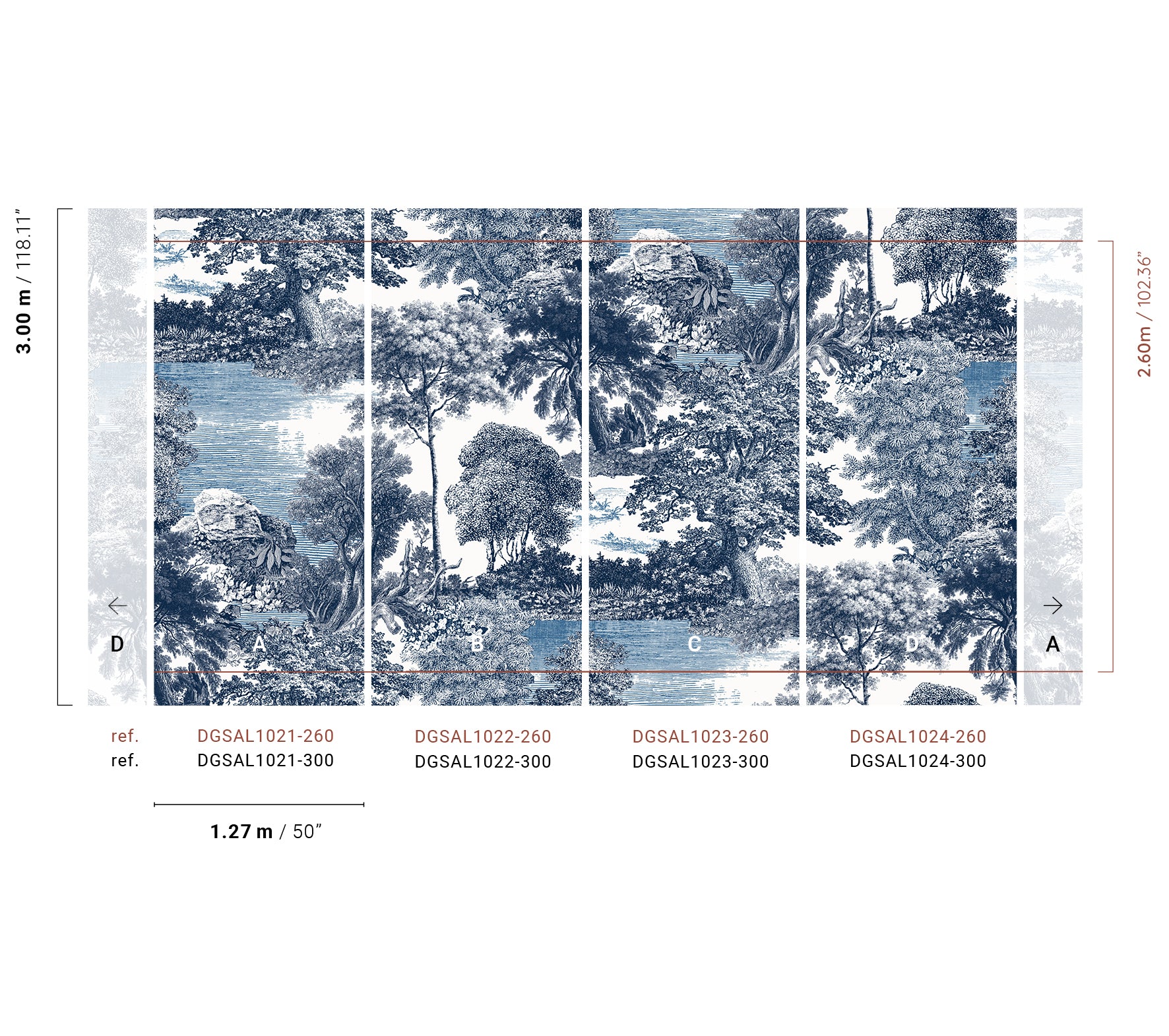 Papel Mural - Salcey Delft - DGSAL102X