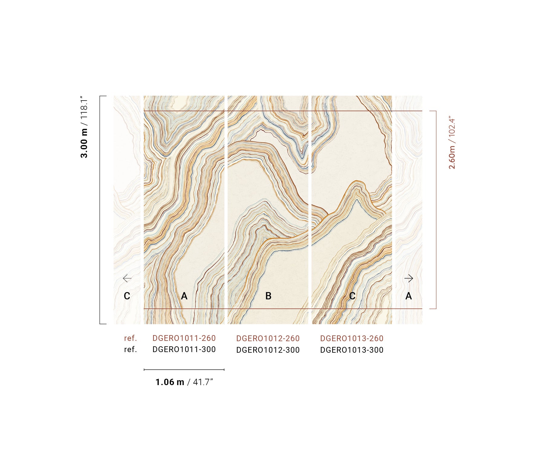 Papel Mural - Dirillo Rust - DGERO101X-260