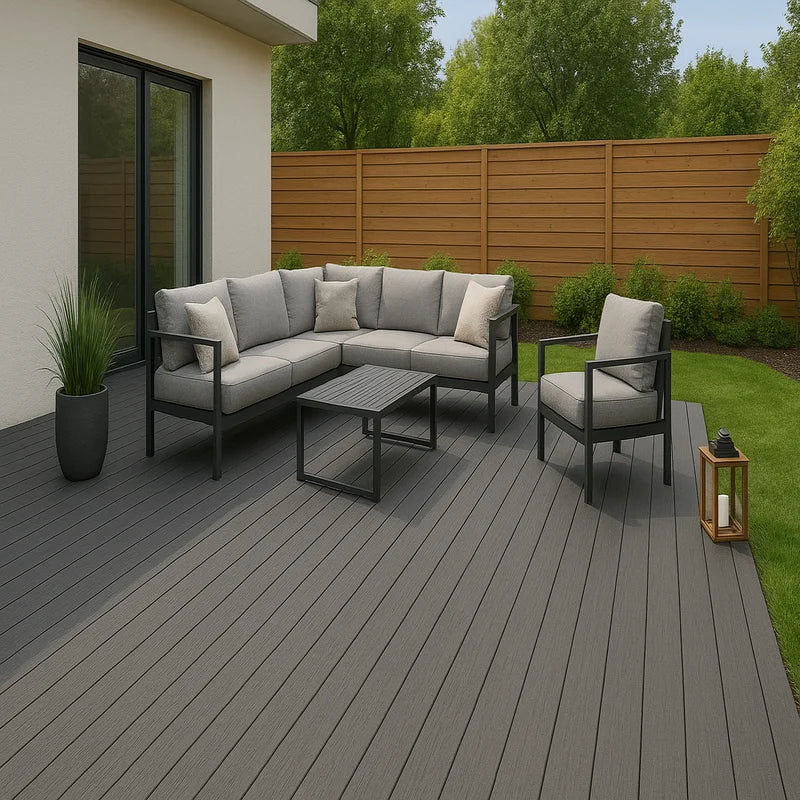 Deck WPC Bicolor Negro/Gris Grafito